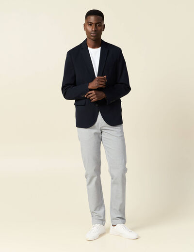 Pantalon chino straight bleu gris homme