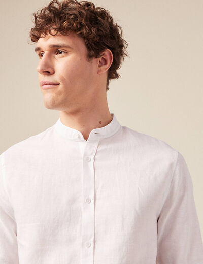 Chemise manches longues blanc homme