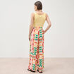 Pantalon loose taille haute multicolore femme