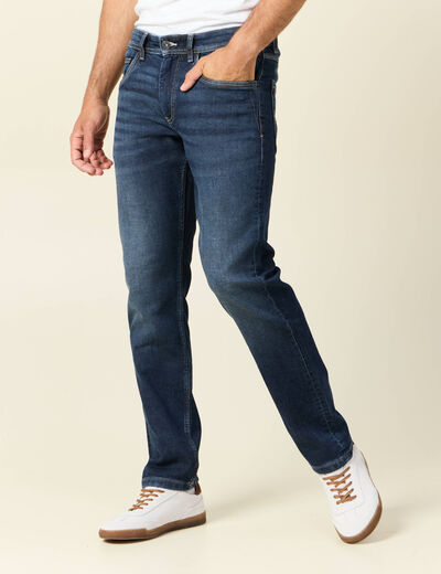 Jeans straight ultra stretch denim brut homme