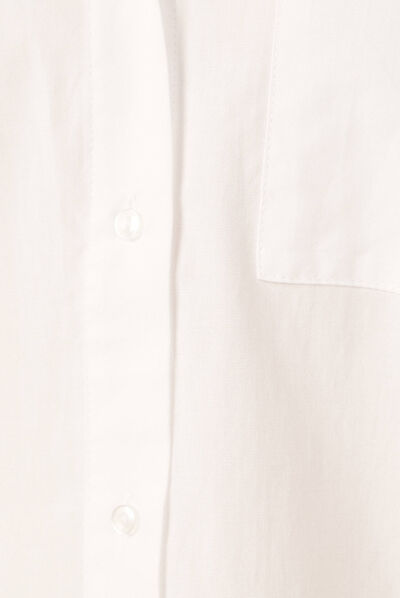 Chemise manches longues blanc femme