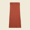 Jupe longue ajustée en tricot orange foncé femme
