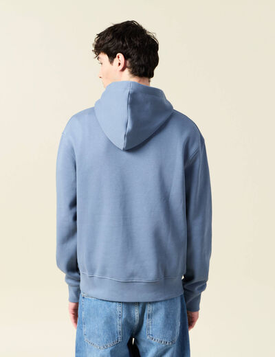 Sweat à capuche bleu foncé homme