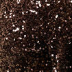 Robe manches courtes &agrave; sequins marron femme
