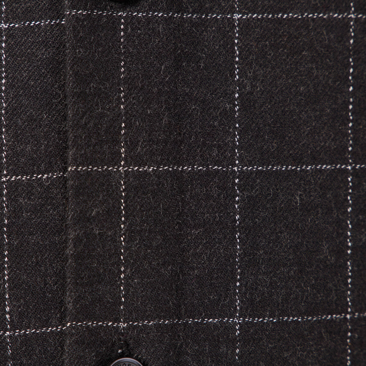 Chemise manches longues gris fonc&eacute; homme