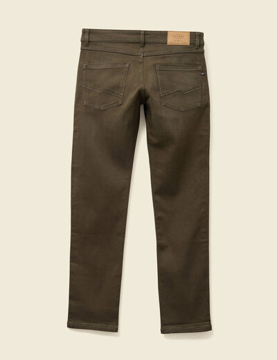 Jeans straight longueur 32 denim taupe homme