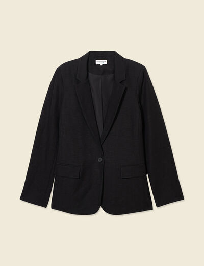 Veste blazer manches longues noir femme