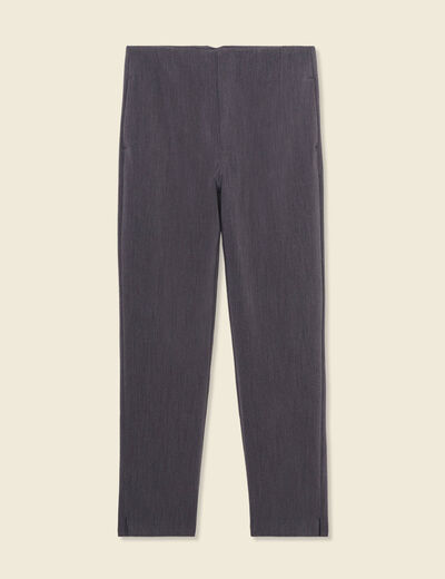 Pantalon cigarette gris femme