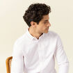 Chemise manches longues rose pastel homme