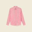 Chemise boyfriend en coton rouge corail homme