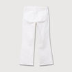 Jeans bootcut cropped taille bascul&eacute;e denim blanc femme