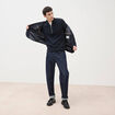 Pull col camionneur bleu marine homme