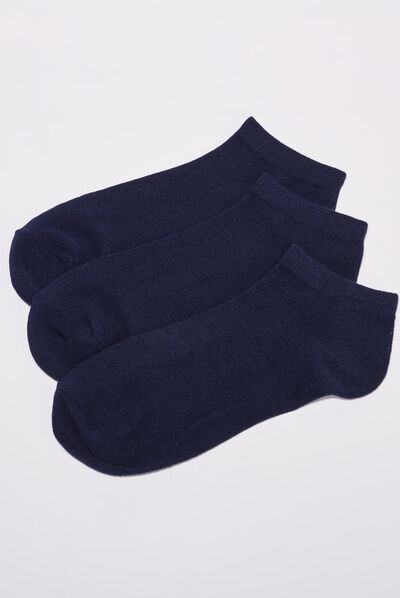 Lot 3 paires chaussettes bleu marine homme