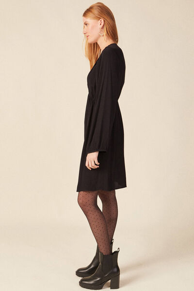 Robe trapèze éco-responsable noir femme