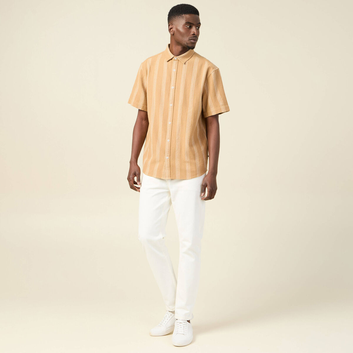Chemise éco-responsable camel homme