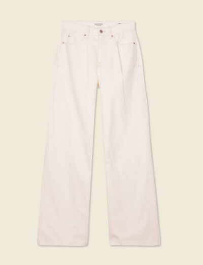 Jeans large éco-responsable denim blanc femme