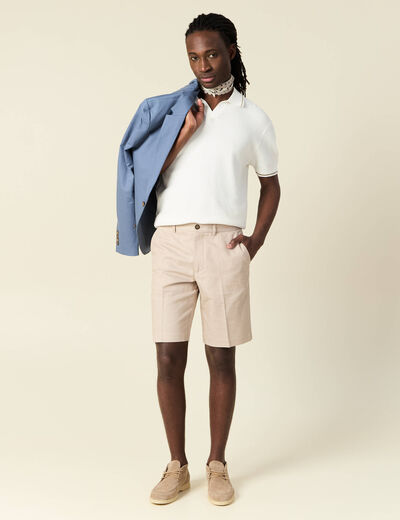 Bermuda droit gris homme