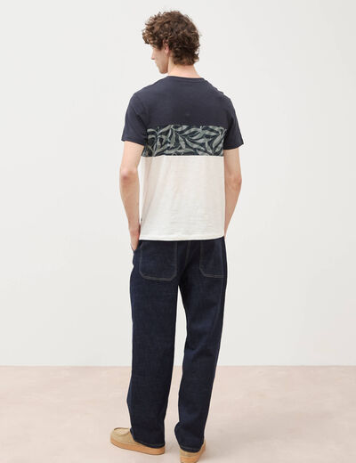 T-shirt manches courtes bleu marine homme