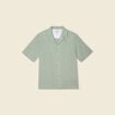 Chemise manches courtes vert olive homme