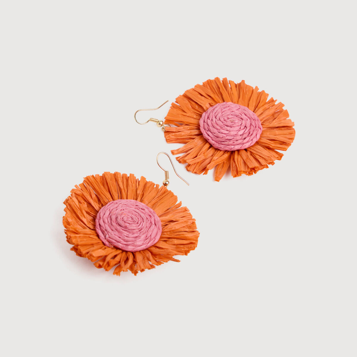 Boucles d'oreilles orange clair femme