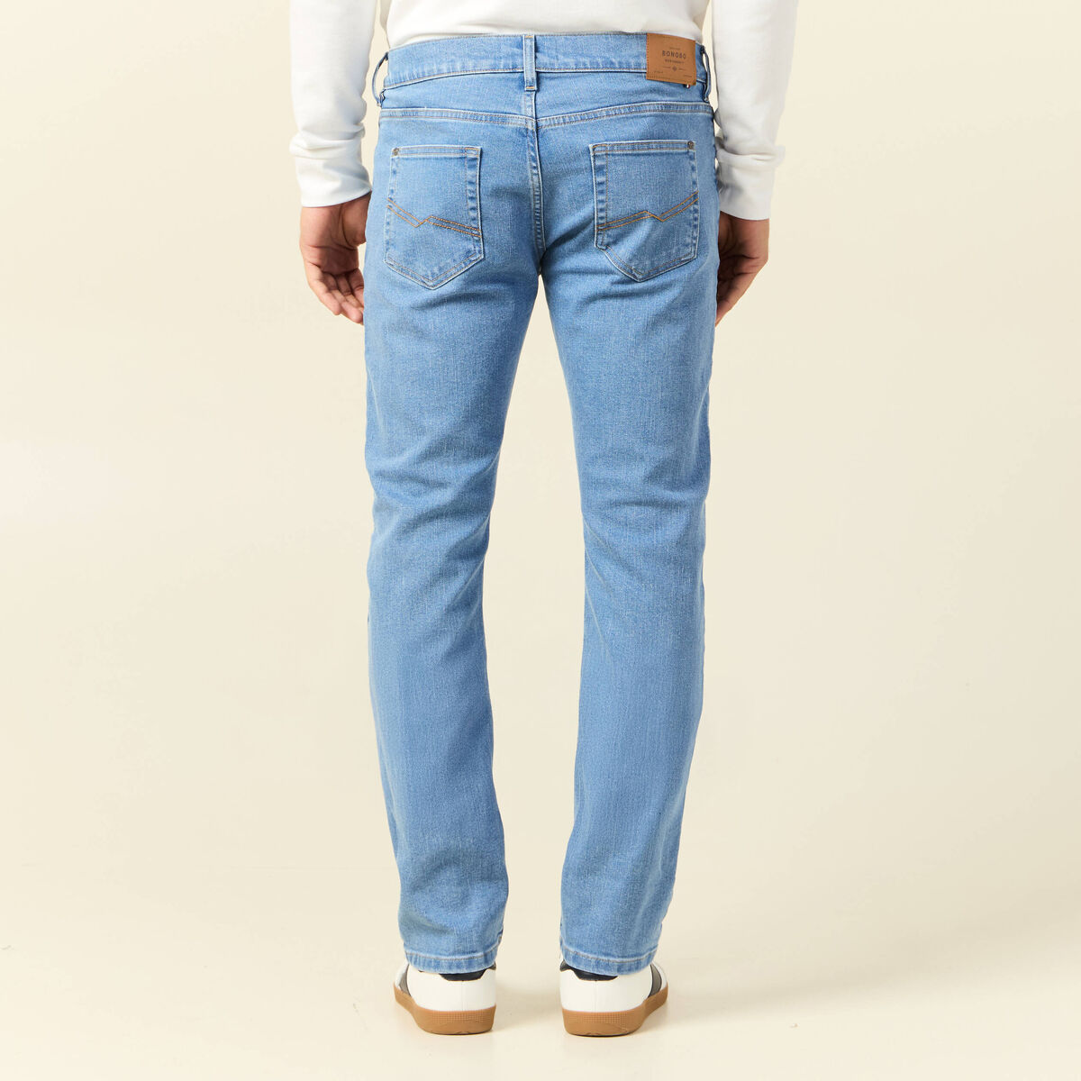Jeans straight fabriqué en France denim stone homme