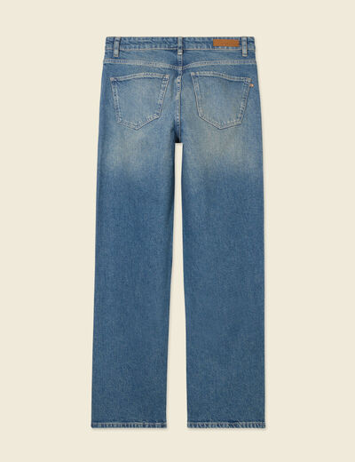 Jeans straight denim dirty femme
