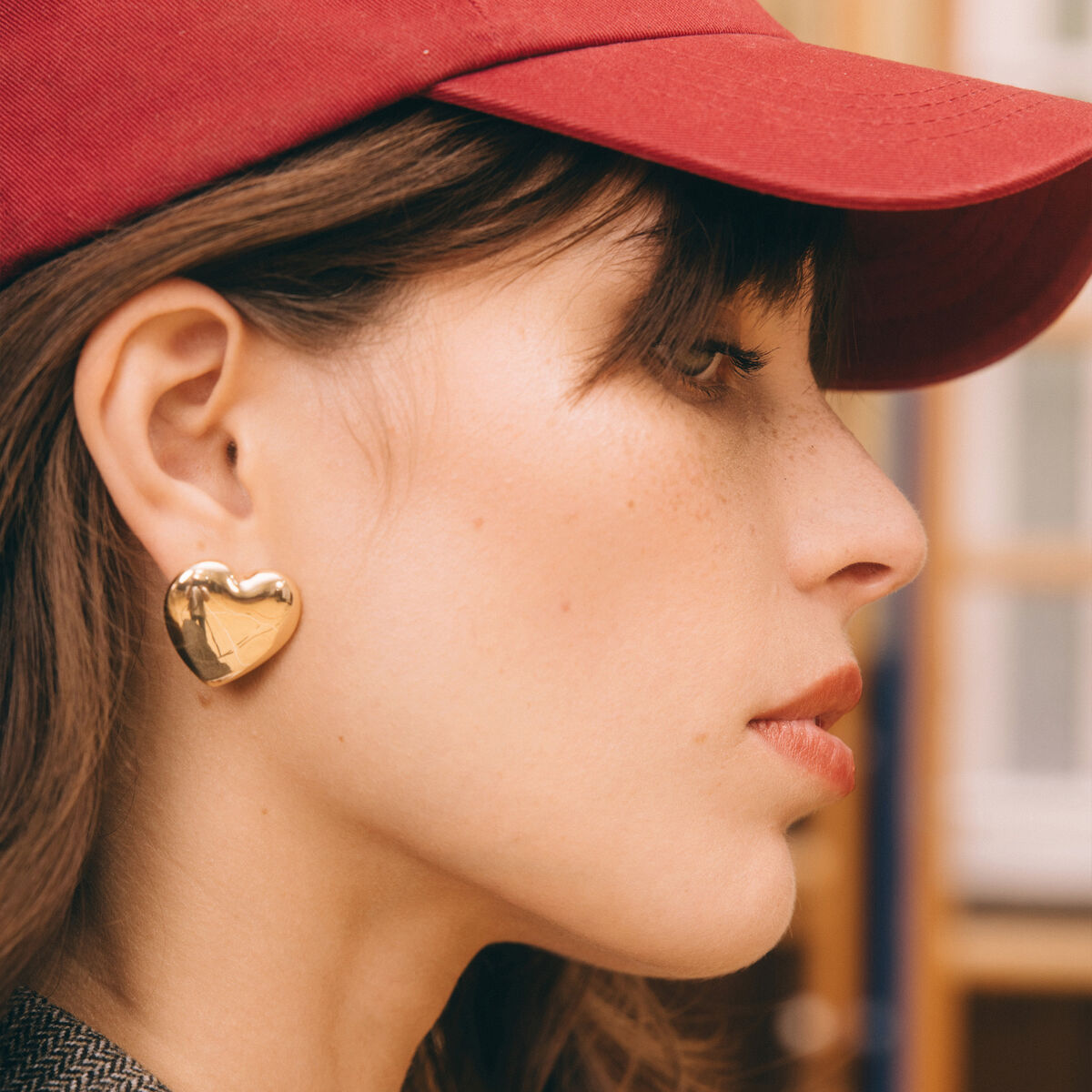 Boucles d'oreilles couleur or femme