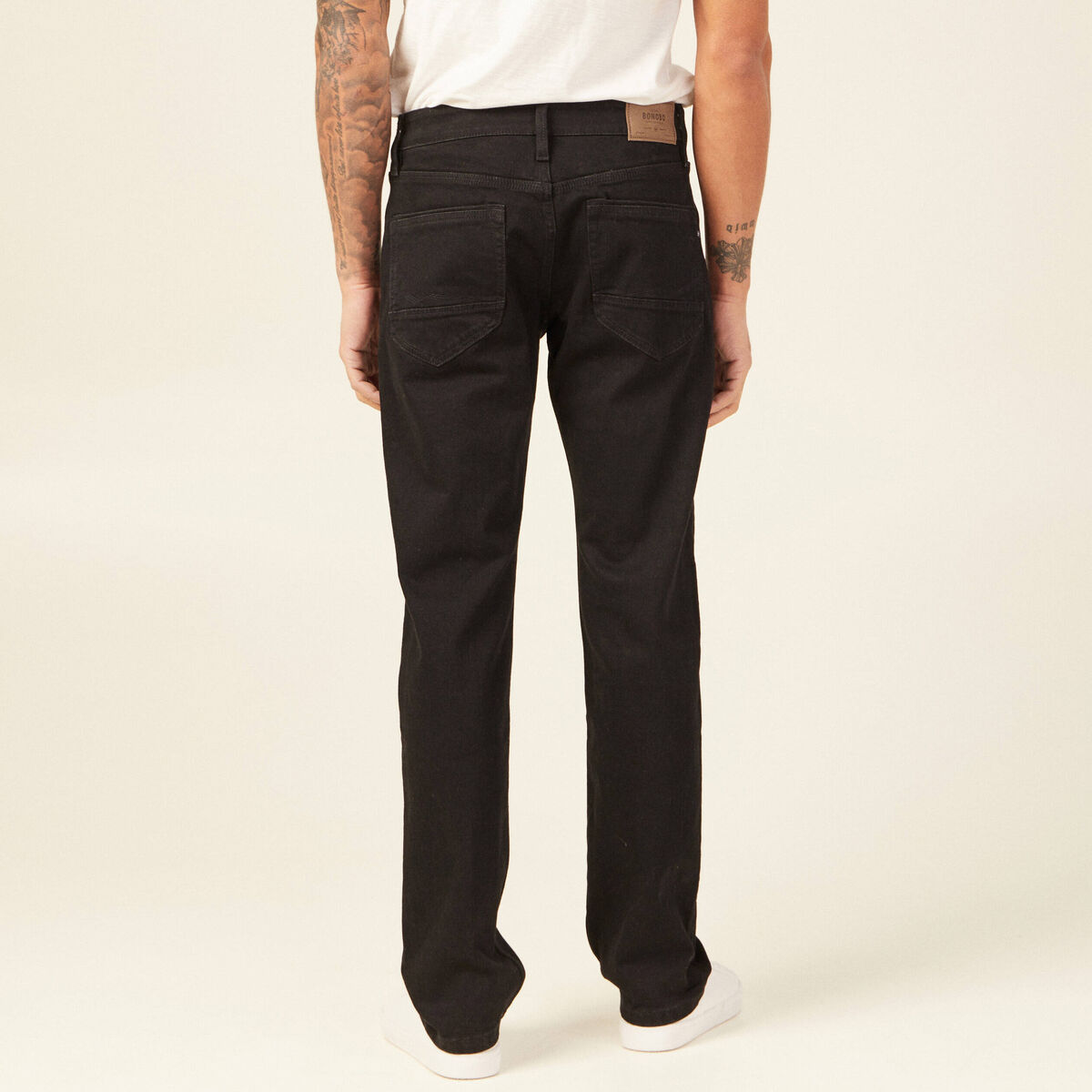 Jeans regular longueur 34 denim noir homme