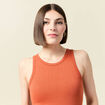 Débardeur 2 en 1 avec brassière intégrée orange foncé femme