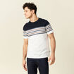 T-shirt manches courtes marron foncé homme