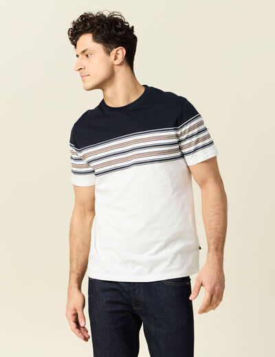 T-shirt manches courtes marron foncé homme