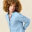 Chemise en jean denim bleach femme