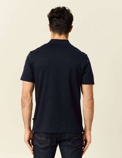 Polo manches courtes bleu marine homme