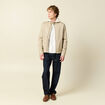 Blouson col montant manches longues beige homme