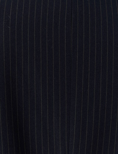 Blazer manches longues col tailleur bleu marine femme