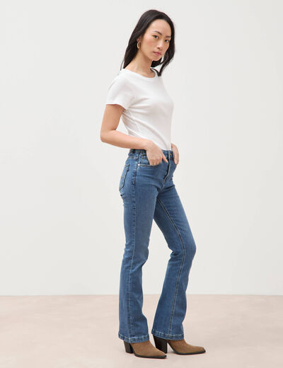 Jeans bootcut denim stone femme