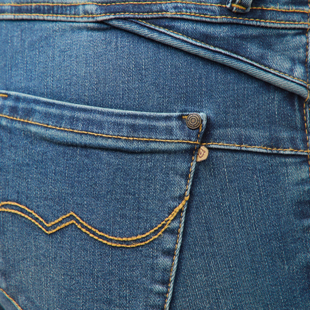 Jeans regular 7/8&egrave;me denim stone femme