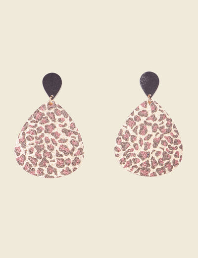 Boucles d'oreilles pendantes noir femme