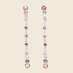 Boucles d'oreilles pendantes gris argent femme