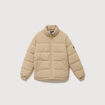 Doudoune manches longues en velours beige homme