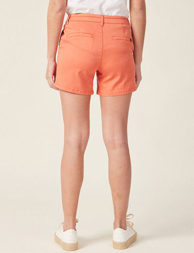 Short chino éco-responsable terracotta femme
