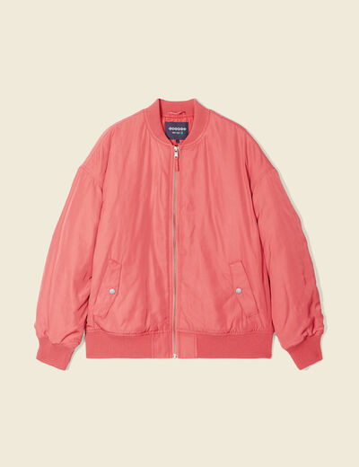 Blouson bomber ample terracotta femme