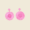 Boucles d'oreilles pendantes rose fushia femme