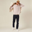 Pull manches longues beige homme