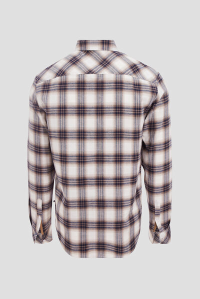 Chemise manches longues ecru homme