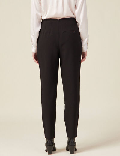 Pantalon cigarette noir femme
