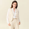 Gilet ajust&eacute; sans manches doubl&eacute; sable femme