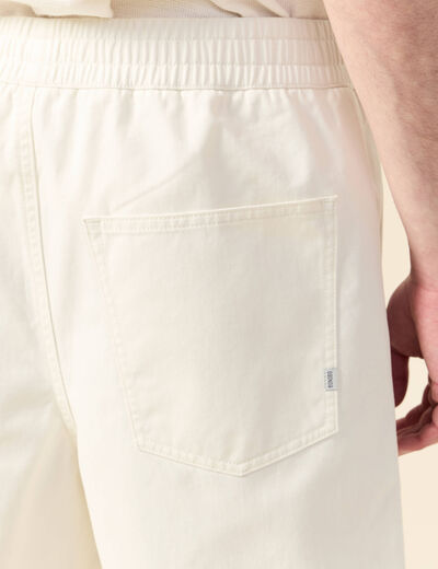 Bermuda droit ecru homme