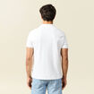 Polo cintré col cubain manches courtes blanc homme