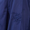 Chemise en coton manches 3/4 bleu marine femme